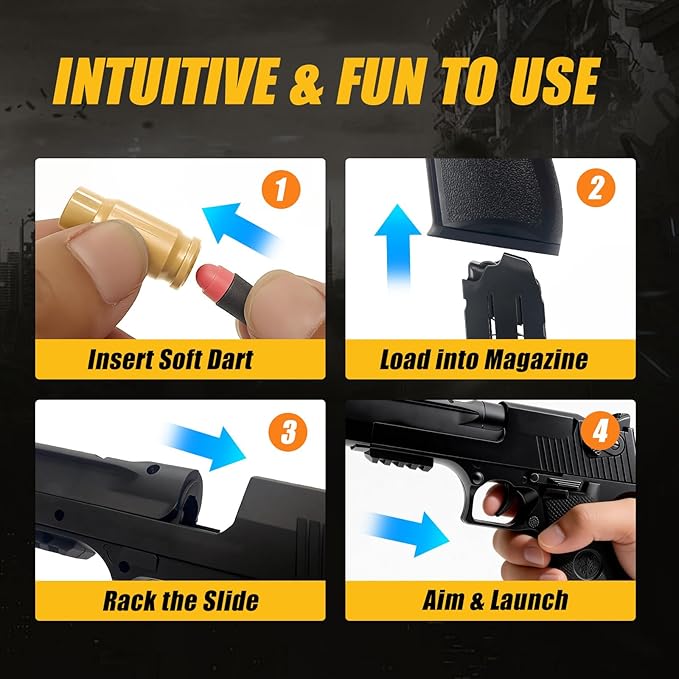 Manual Shell Ejecting Tactical Toy Blaster - Desert Black